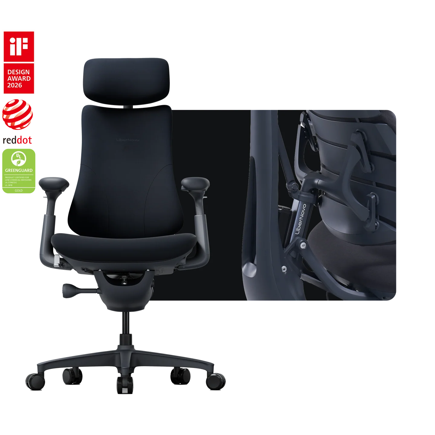 Basic Bundle Libernovo Omni Midnight Black 45cm Chair1