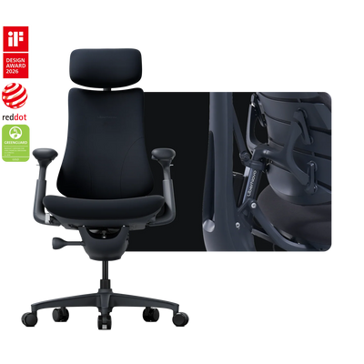 Basic Bundle Libernovo Omni Midnight Black 45cm Chair1