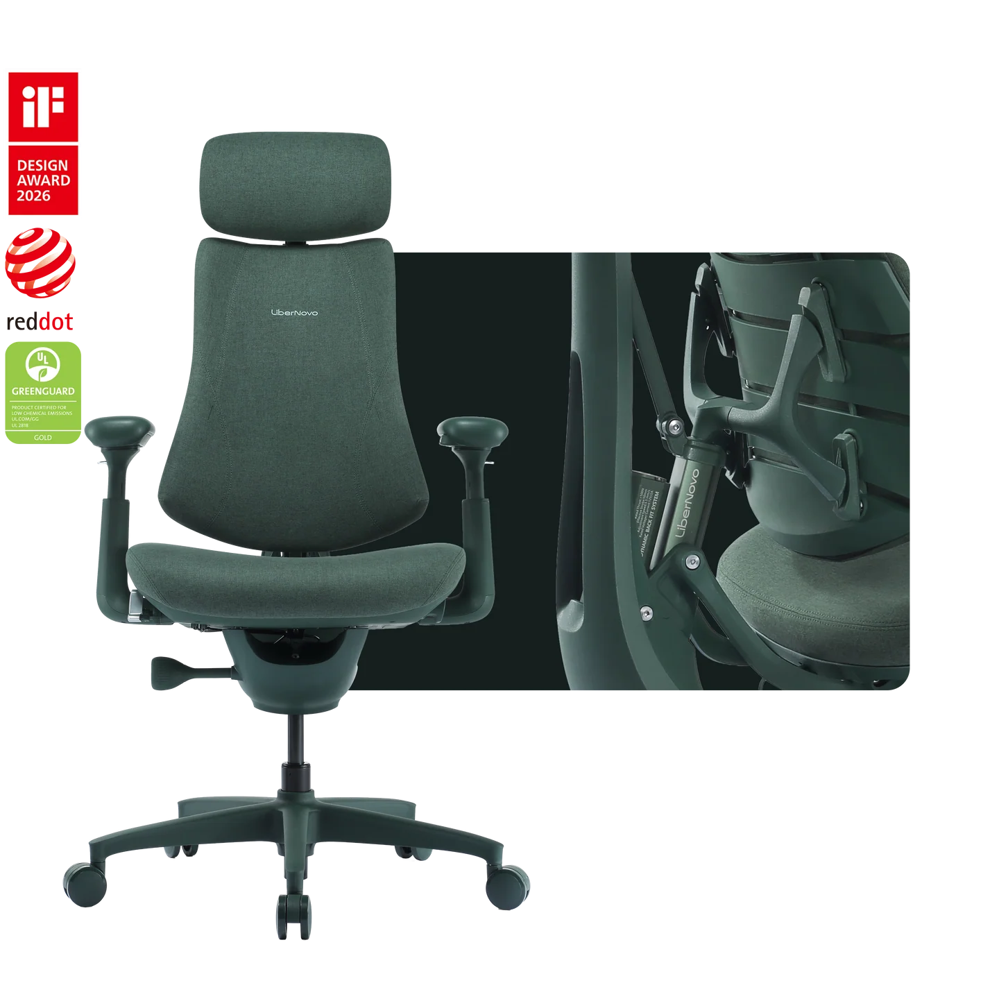 Basic Bundle Libernovo Omni Moss Green 45cm Chair1