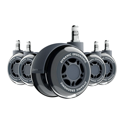 LiberNovo 2.95" Dual Rubber Chair Wheels