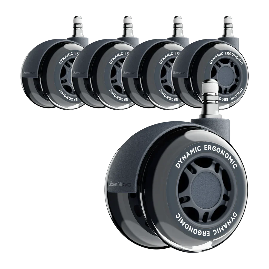LiberNovo 2.95" Dual Rubber Chair Wheels