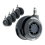 LiberNovo 2.95" Dual Rubber Chair Wheels
