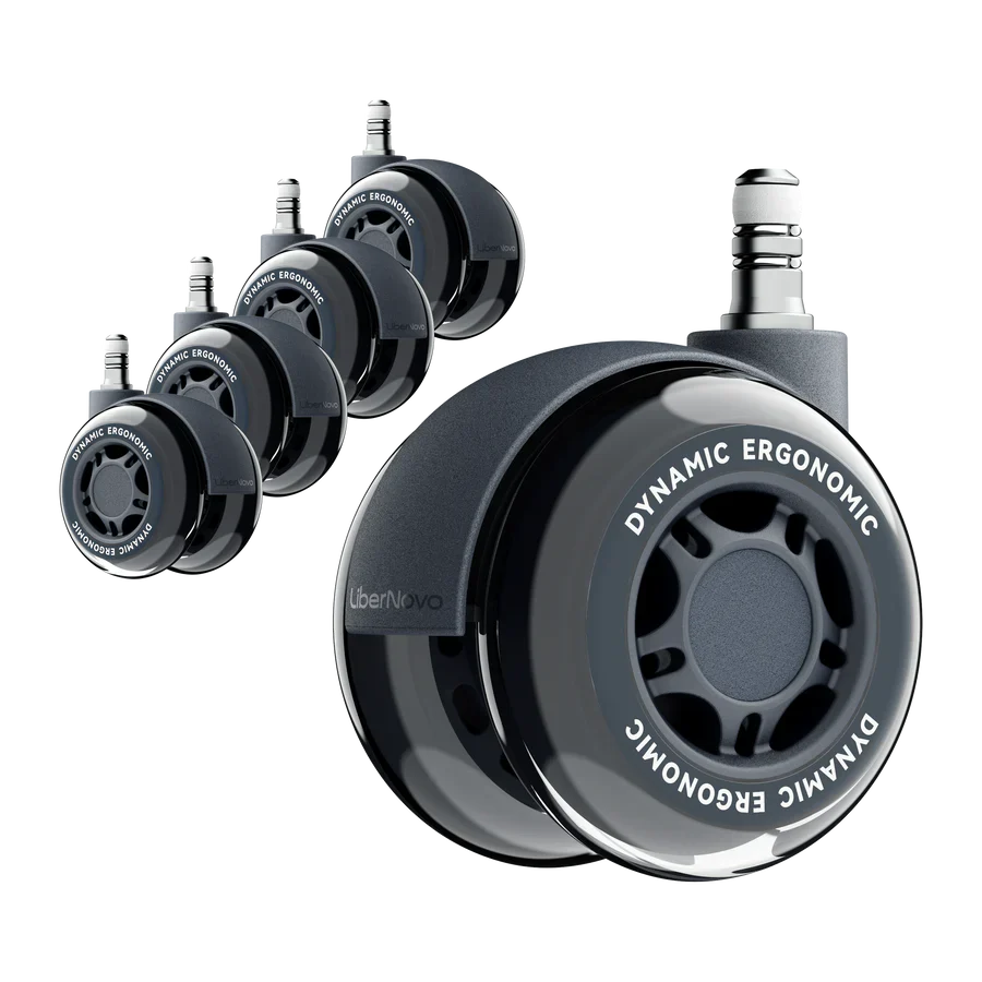 LiberNovo 2.95" Dual Rubber Chair Wheels