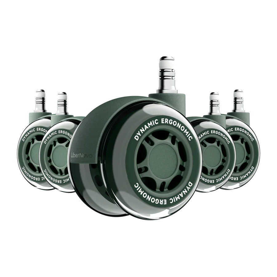 LiberNovo 2.95" Dual Rubber Chair Wheels