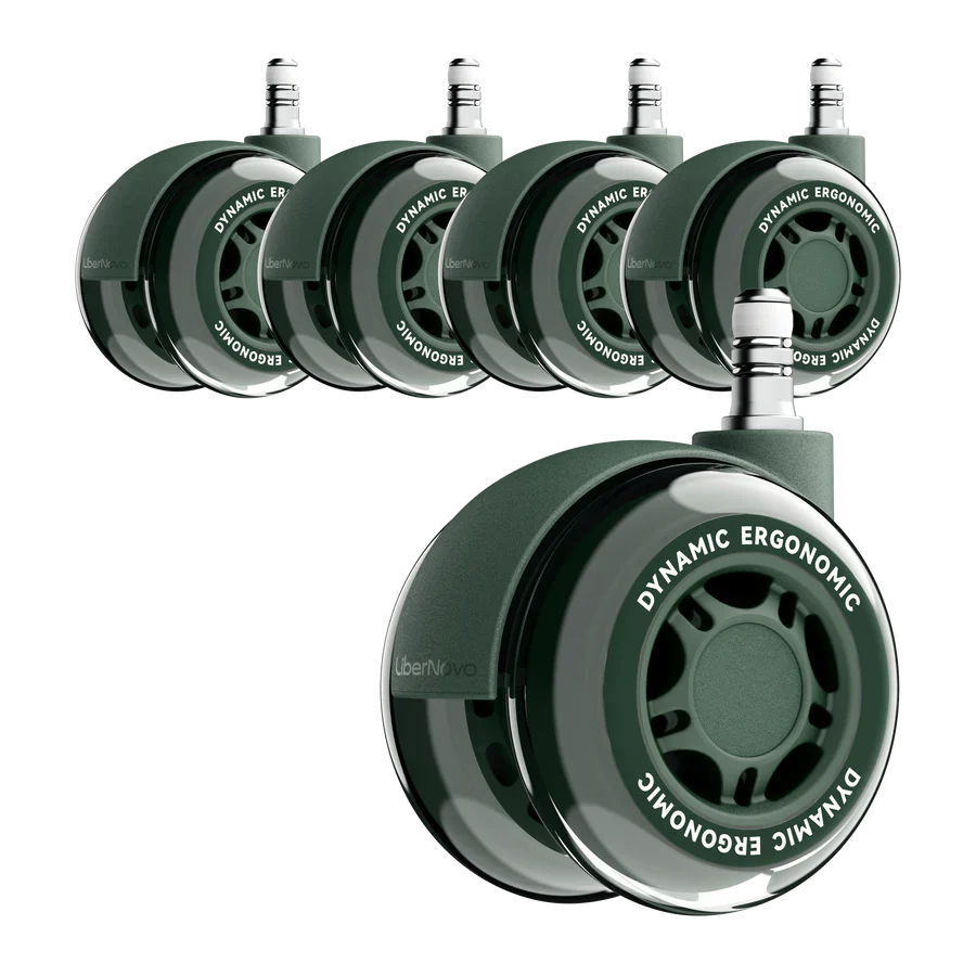 LiberNovo 2.95" Dual Rubber Chair Wheels