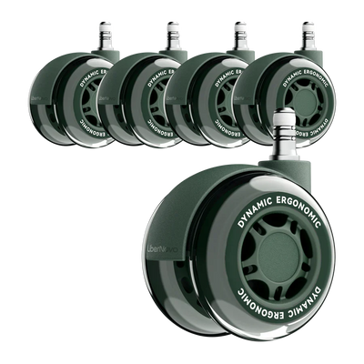LiberNovo 2.95" Dual Rubber Chair Wheels