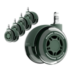 LiberNovo 2.95" Dual Rubber Chair Wheels