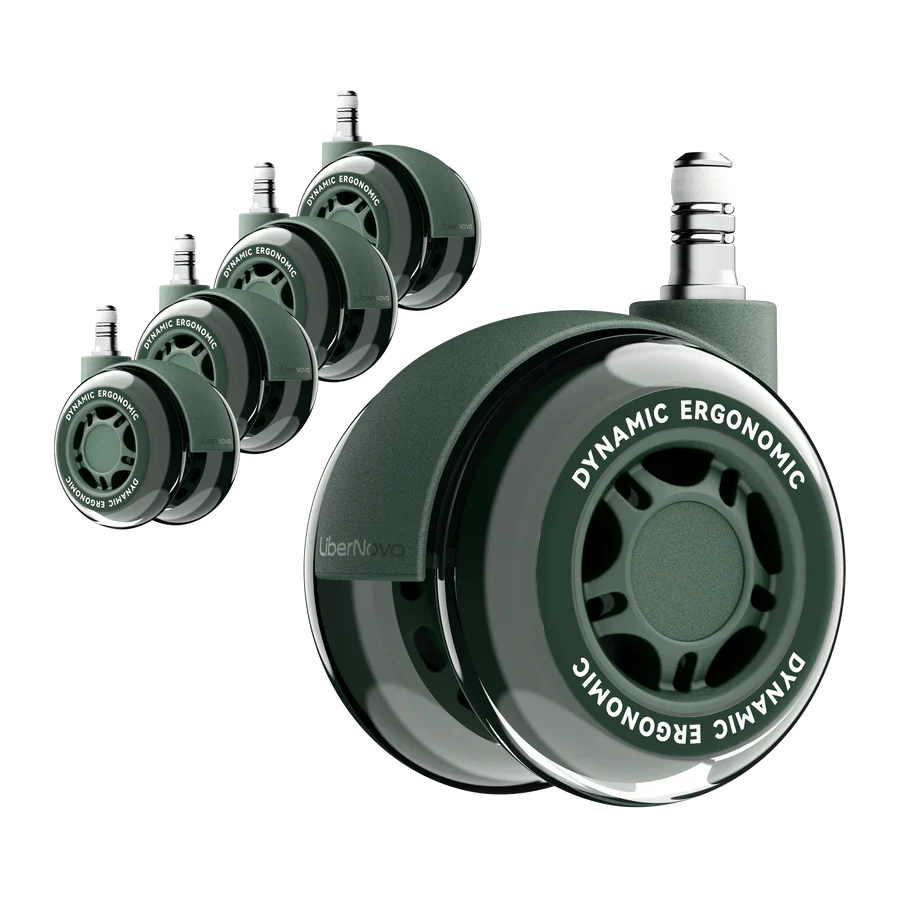 LiberNovo 2.95" Dual Rubber Chair Wheels
