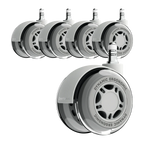 LiberNovo 2.95" Dual Rubber Chair Wheels