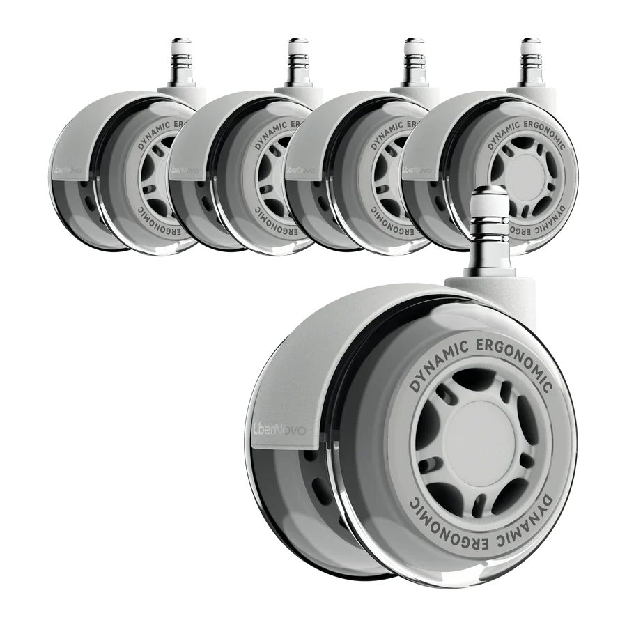 LiberNovo 2.95" Dual Rubber Chair Wheels