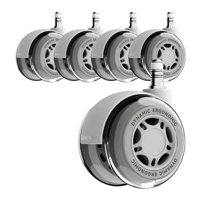 LiberNovo 2.95" Dual Rubber Chair Wheels