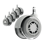 LiberNovo 2.95" Dual Rubber Chair Wheels