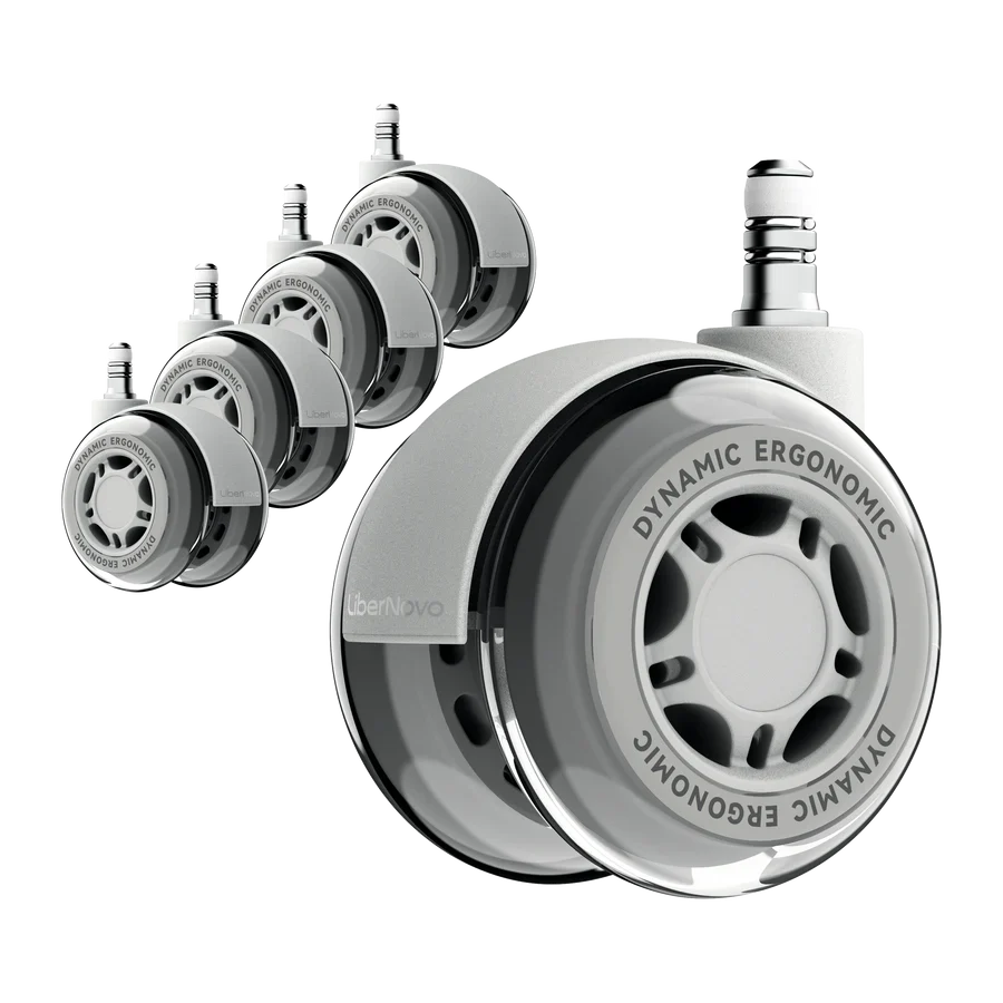 LiberNovo 2.95" Dual Rubber Chair Wheels