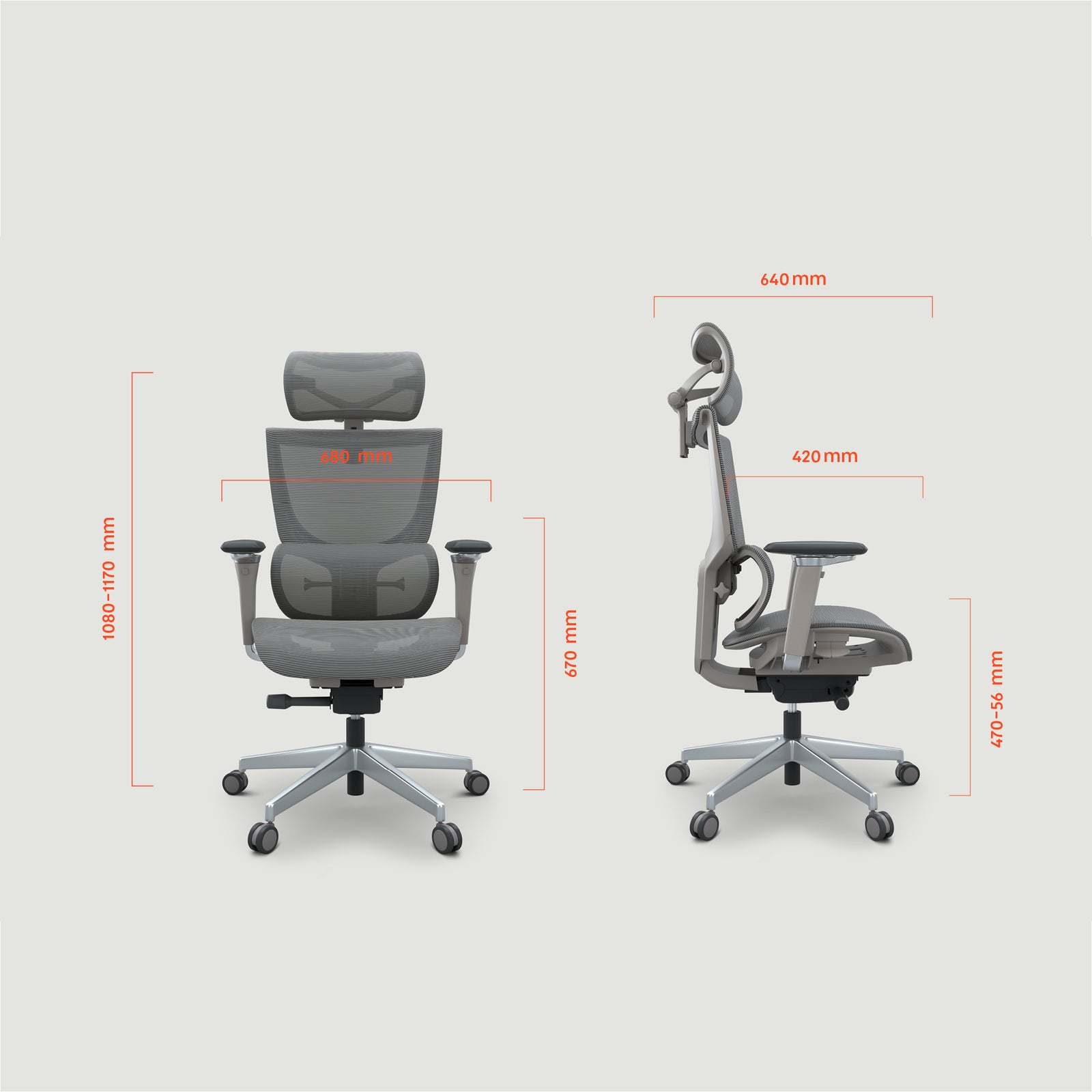 Myrix Silver Grey Size 1