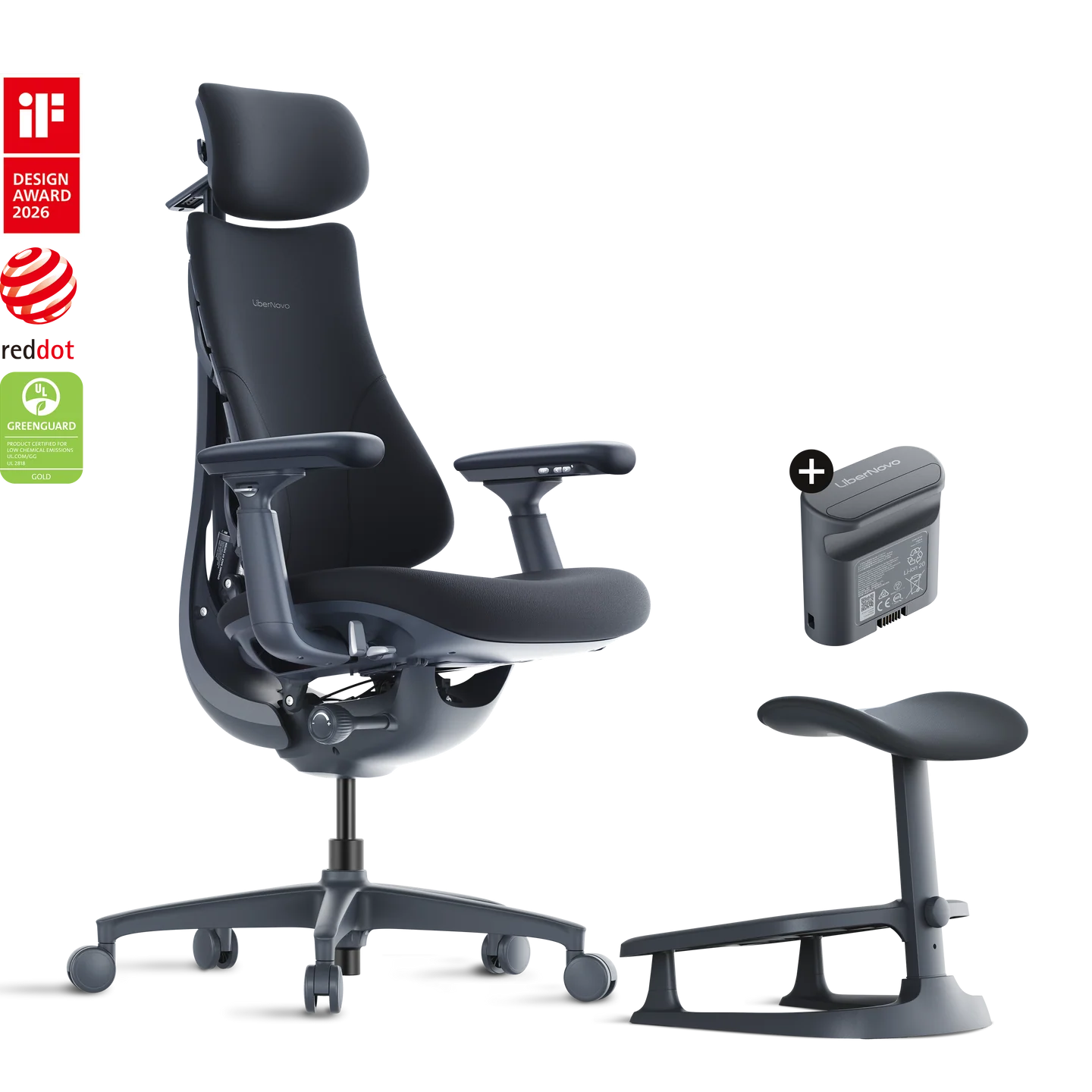 Pro Bundle Libernovo Omni Midnight Black 45cm Chair1